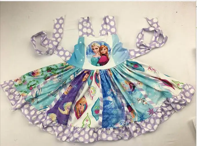 Стиль; Лидер продаж; летнее фиолетовое платье с оборками; детское платье для маленьких девочек