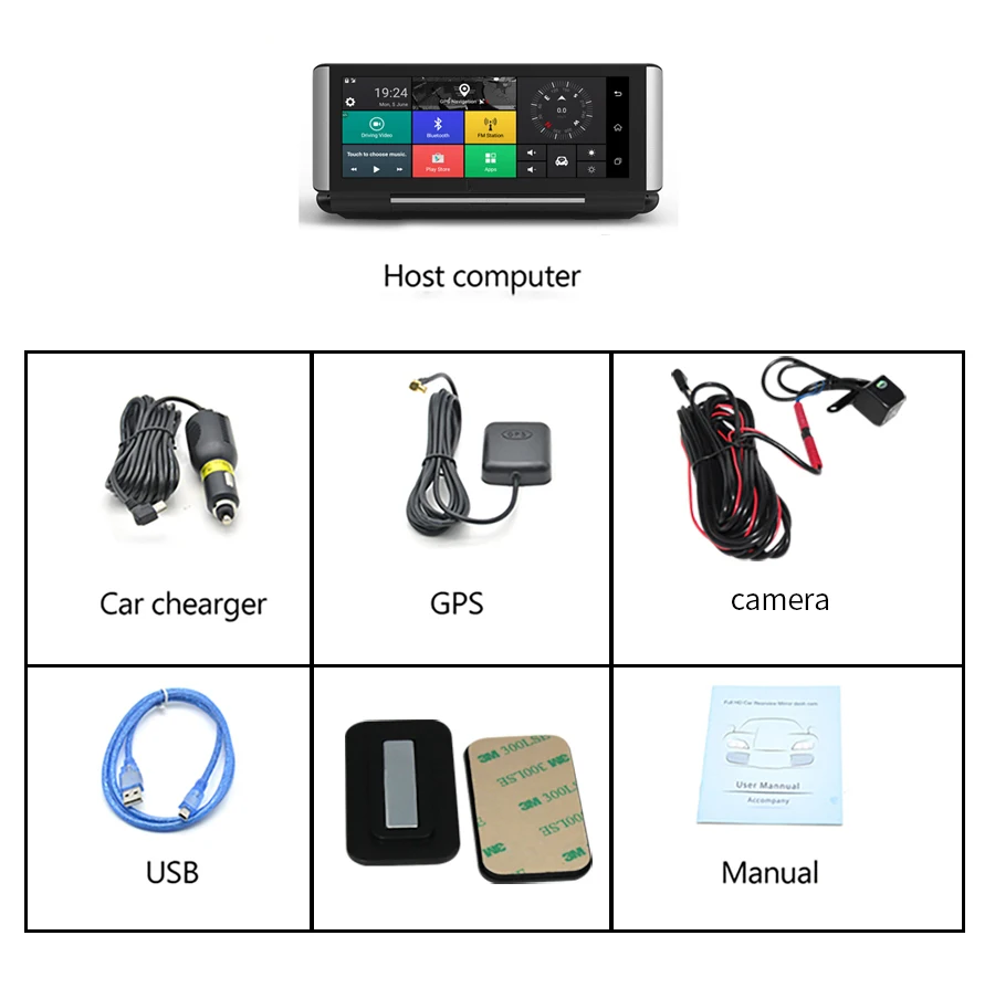 Anfilite " 4G Android Автомобильный видеорегистратор gps навигация ADAS HD Dash камера рекордер Видео рекордер навигация встроенный Южная Корея карта