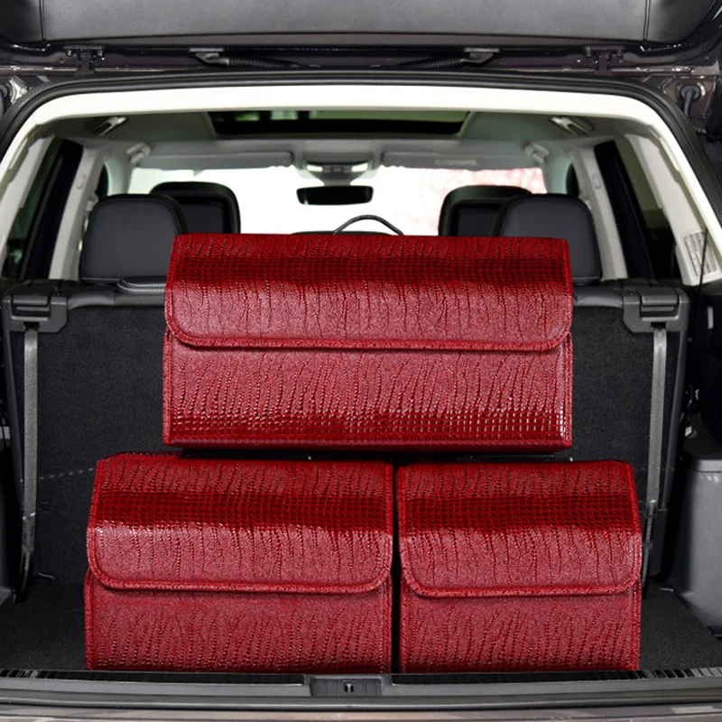 Kaufe Zusammenklappbarer Mehrzweck-Kofferraum-Aufbewahrungsorganisator mit  großer Kapazität und Deckel, tragbare Auto-Aufbewahrungstasche, Kofferraum- Organizer