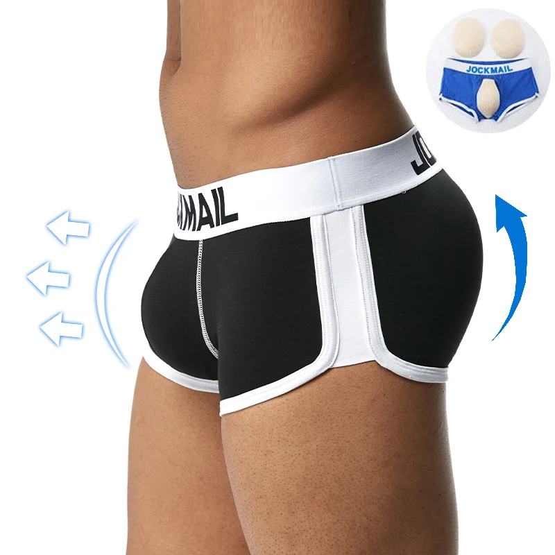JOCKMAIL сексуальное мужское нижнее белье пенис и увеличитель бедер ягодиц подбитые
