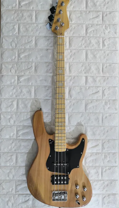 

Electric guitar bass Jazz Bass 4 strings Natural color ACTIVE ELECTRONICS Open Gear Tuning Machines.Paypal available!Bs-4