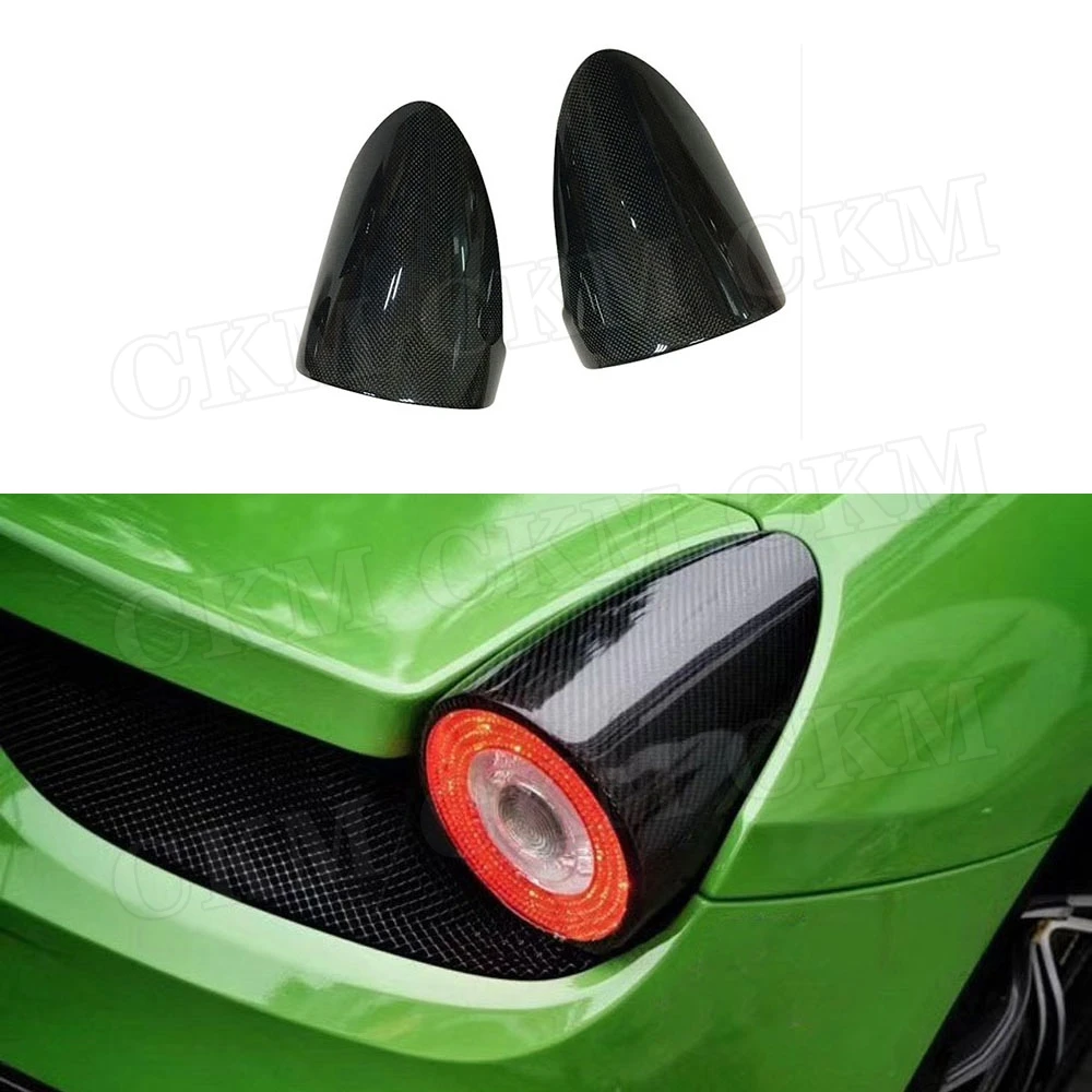 In Fibra Di Carbonio/Frp Posteriore Boot Cap Luce Coperture Per La Ferrari 458 2011-2014 Lampada Fanale Posteriore Trim Caps Car Styling