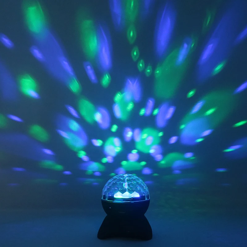 SZYOUMY Bluetooth спикер ступенчатый регулятор освещения RGB светодиодный хрустальный магический шар эффект свет DJ клуб освещение для диско вечеринки USB/TF/FM