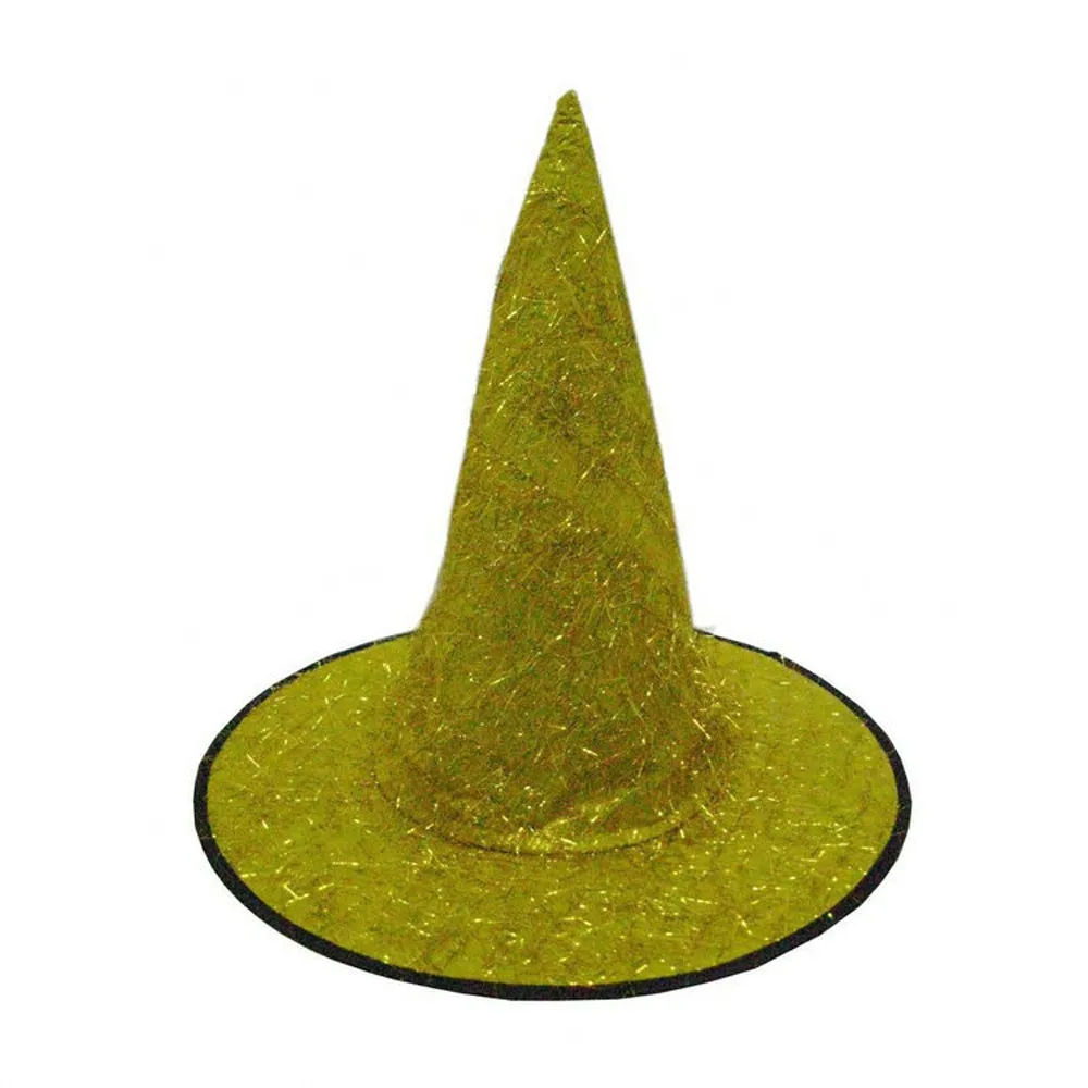 Шляпа на Хэллоуин для женщин и мужчин косплей Волшебная ведьмы Золотая проволока