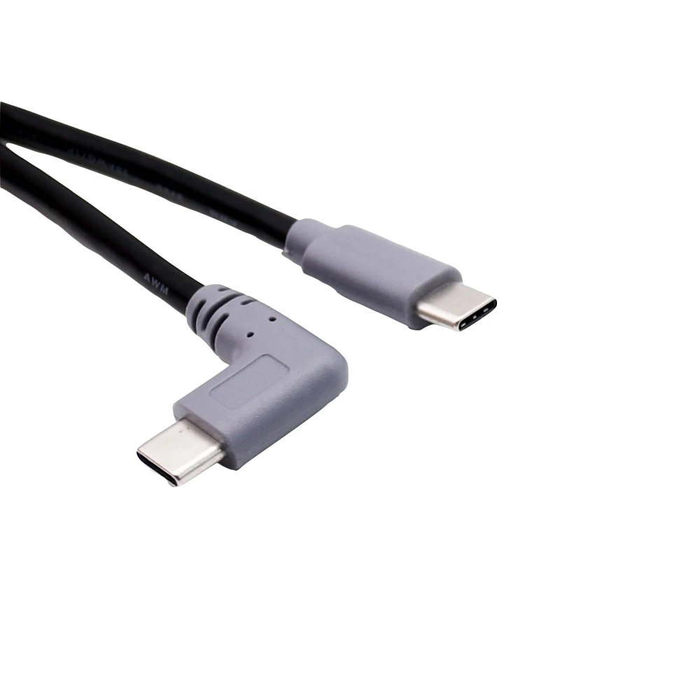 

5x USB 3.1 Type C Right Angle Male to Mini/Micro/Type C Male Plug Charging Data OTG Connector Cable 1M/3FT