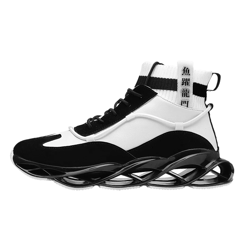 Mens Athletic Walking Running Shoes Blade Sneakers Mesh Training Sport Trail Running Shoes for Man Jogging Non Slip Tennis Shoe - Цвет: 9927-HeiBai