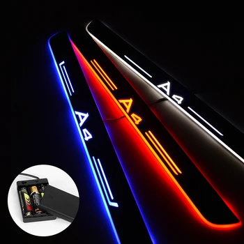 

2PCS LED Door Sill For Audi A4 Convertible 8H7 B6 8HE B7 2002-2009 Door Scuff Plate Acrylic Car Welcome Light Accessories