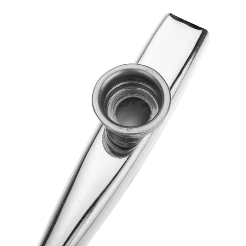 Kazoo Алюминиевый сплав металла с 5 шт подарки диафрагма для флейты для детей любителей музыки-серебро#8