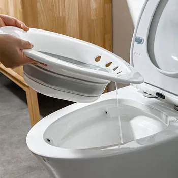 

Foldable large capacity Free bidet Private toilet bowl Antibacterial Healthy material