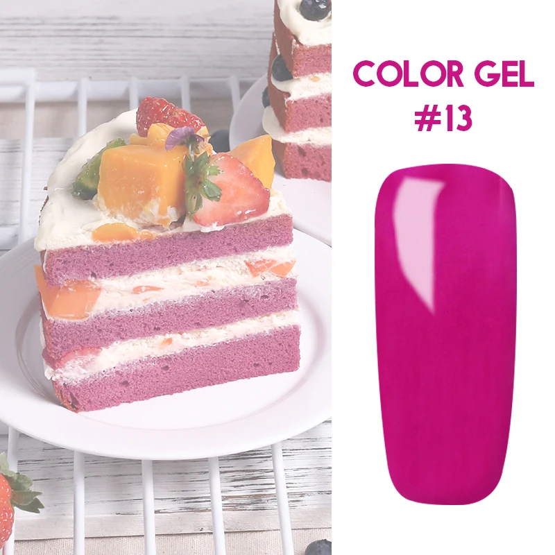 13 Lakimu Newest Colorful Gel Polish Nail Art Semi Permanent Enamel UV LED Gel Varnish Soak Off Nail Polish Manicure Set - Цвет: 13