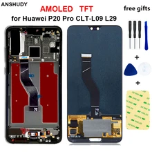 6," AMOLED TFT для huawei P20 Pro lcd кодирующий преобразователь сенсорного экрана в сборе для P20 Plus ЖК-дисплей с заменой рамки+ запчасти для инструментов