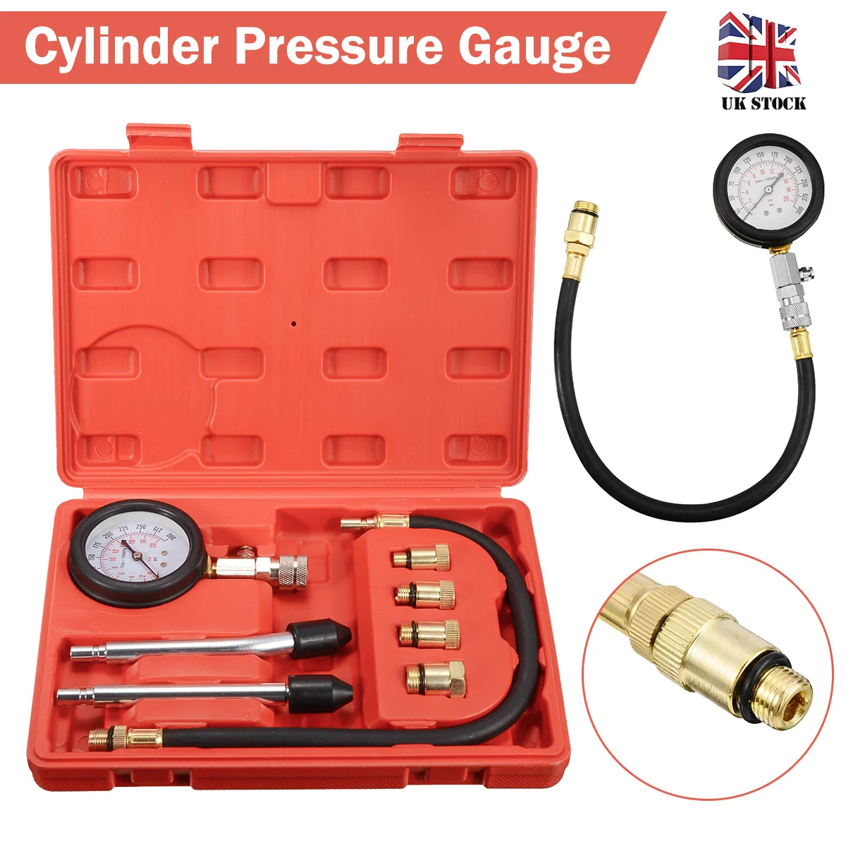 

Universal Fuel Injector Injection Pump Pressure Tester Gauge Kit Car Tools Gauge Sensor Kit Auto Engine Testing