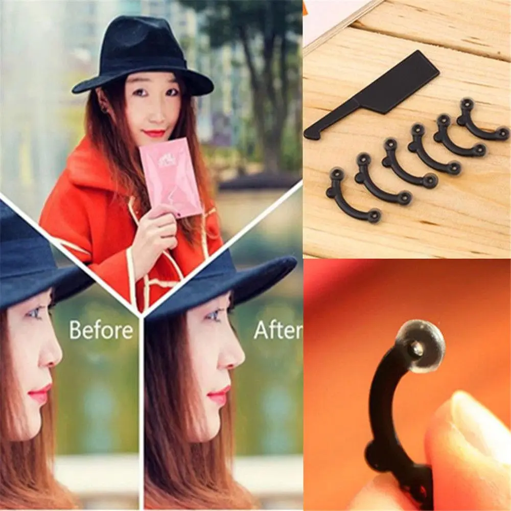 6pcs/set 3 Sizes Beauty Nose Up Lifting Bridge Shaper Massage Tool No Pain Nose Shaping Clip Clipper Women Girl Beauty Tools