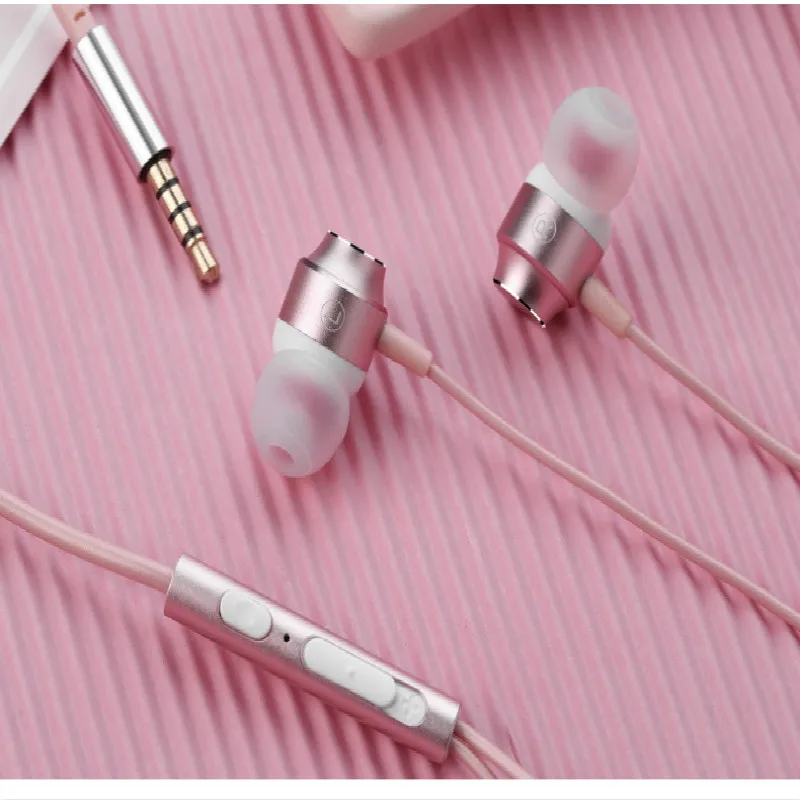 metal magnet earphone bass stereo gamer headset sport in-ear wired earphone