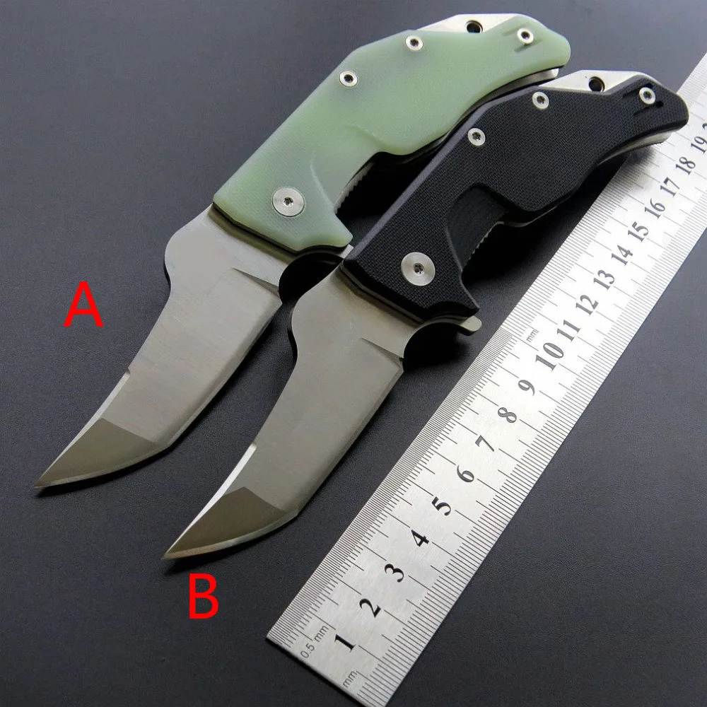 

New Arrival folding knife 9Cr18Mov blade G10 handle Ball Bearing outdoor survival hunting camping knife Utility Military EDC