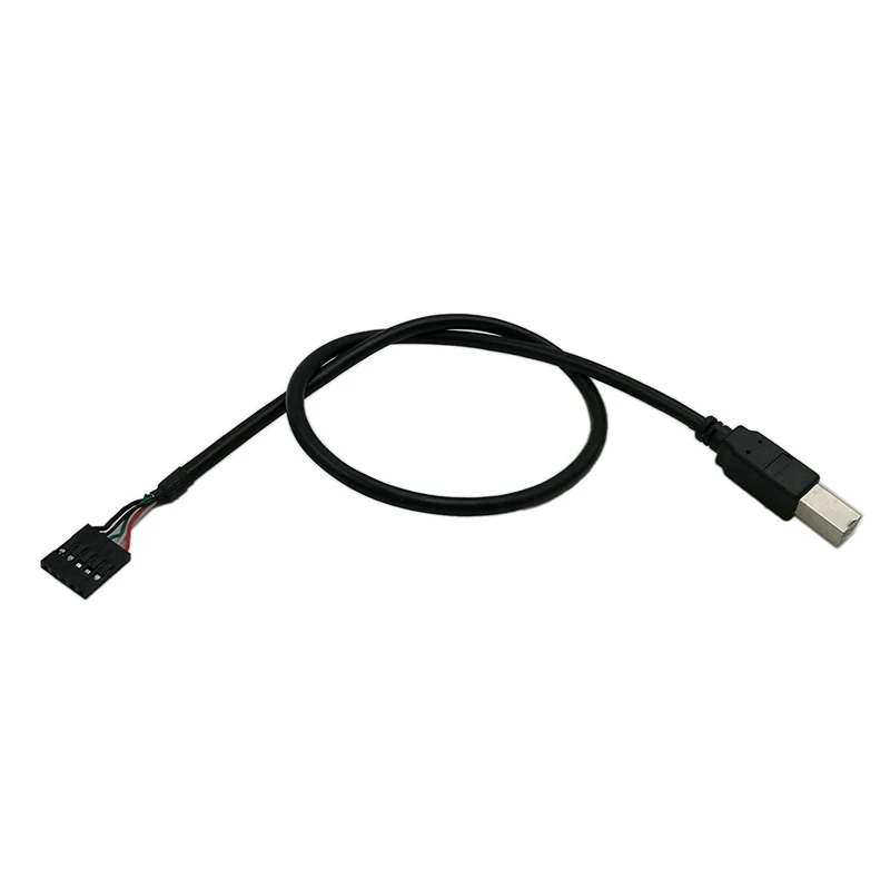 

USB 2.0 Type B Male to Dupont 5 Pin Female Header Motherboard Cable Cord(50cm)
