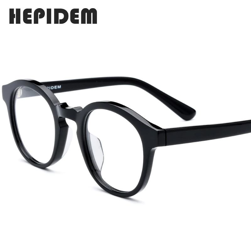 Acetate Optical Glasses Frame Men Full Vintage Round Prescription Eyeglasses 2019 New Women Nerd Spectacles Retro Eyewear|Женские очки
