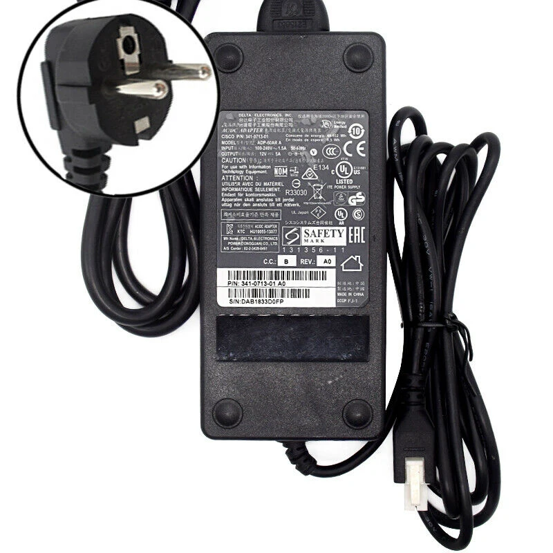 Для Delta ADP-60AR адаптер переменного тока зарядное устройство 12V 5A P/N: 341-0613-01-б/у