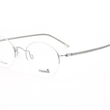 Унисекс Ретро чистый титан Сверхлегкий половина обод линза для рецептов очки Анти-усталость Пресбиопия очки для чтения