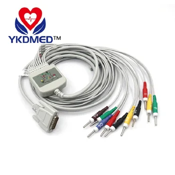 

2pcs/pack NEW Din 3.0 END NIHON KOHDEN EKG CABLE 10 Leadwires IEC,No Resistance Standard