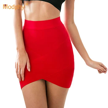 Women Hot Short Elastic Rayon Bandage Skirt Mini Sexy Slim Tight Pencil Night Club Party Candy