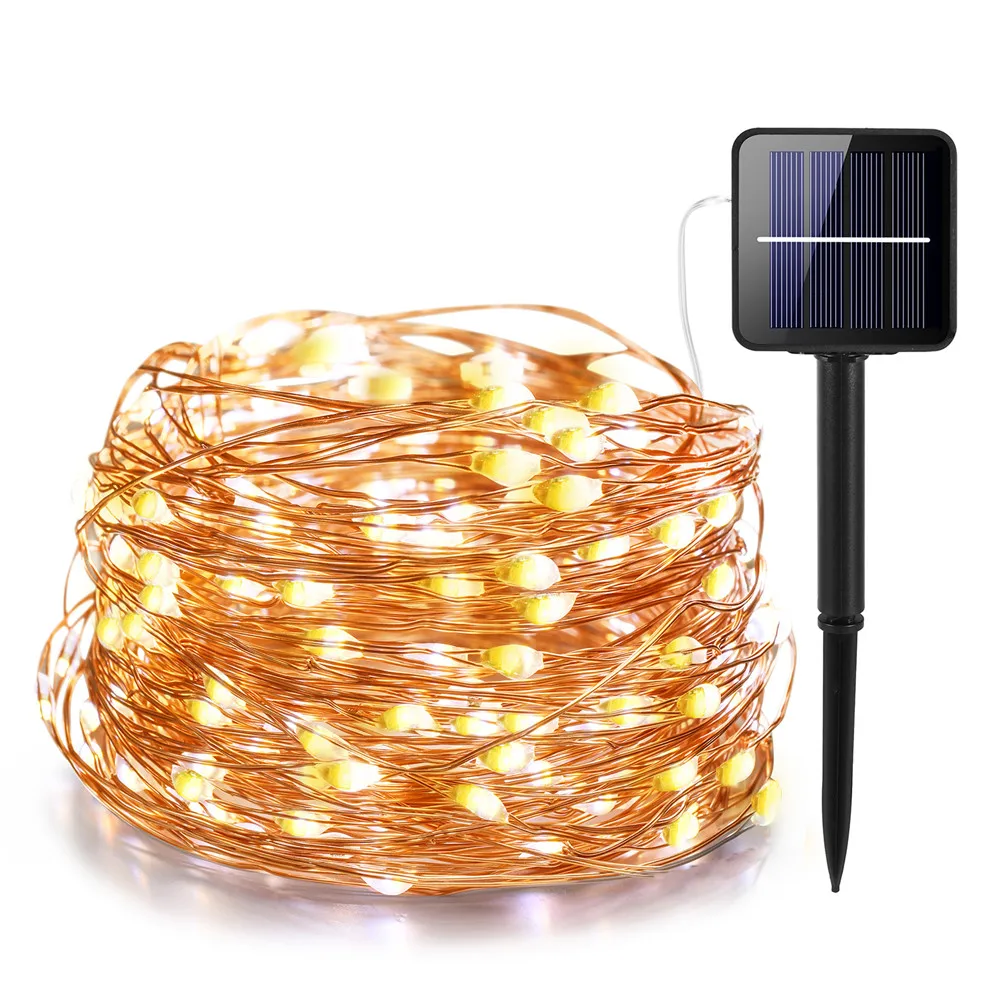 IR Dimmable 11m/21m/31m/51m  LED Outdoor Solar String Lights Solar Lamp for Fairy Holiday Christmas Party Garland Lighting Luz 1