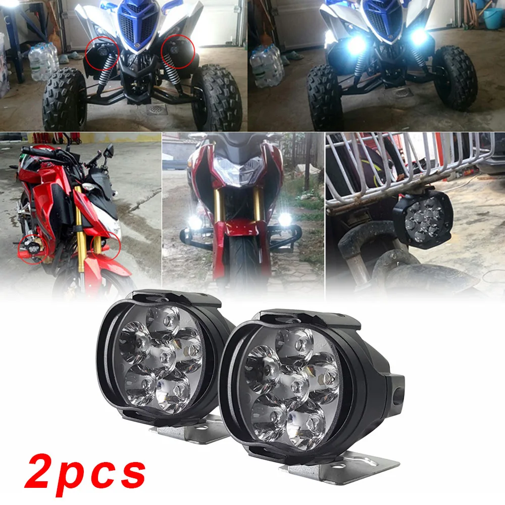 

Motorcycle LED Headlight 1 Pair Lamp Bulb Spot 1200LM 5000K Waterproof