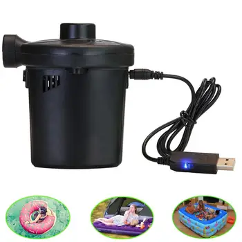 

Inflatable Pump Electric Air Mattress Camping Pump Air Compressor Portable Inflator Air Pump USB Rechargeable For Home Swim Pool