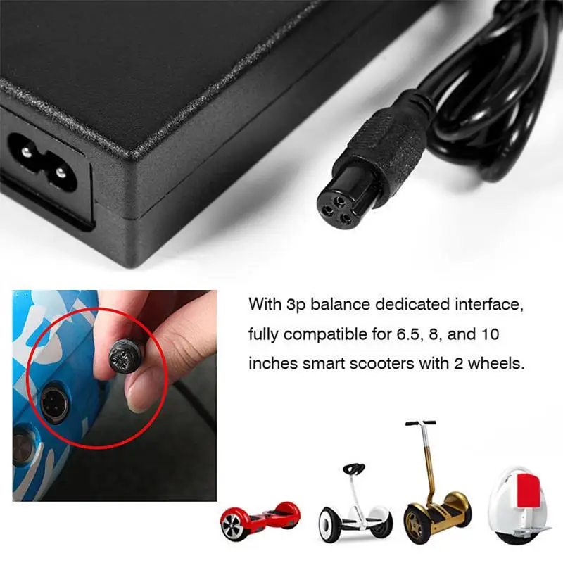 Зарядное устройство для электрического скутера 42 в 2 А адаптер Xiaomi и т. д.