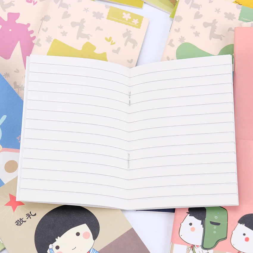 2 шт. Мини милый Kawaii тетрадь для дневника с подкладкой бумаги Винтаж Ретро Книга-блокнот для детей канцелярские принадлежности