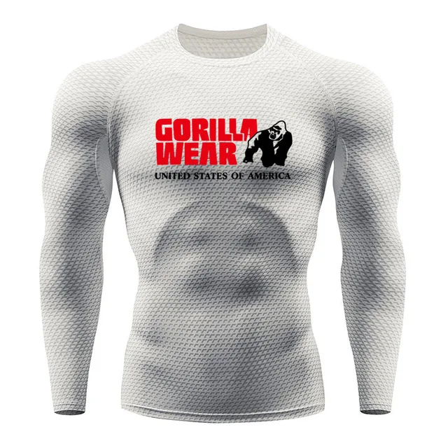 Мужская футболка для бега Gorilla Snake gym одежда для фитнеса Топ Рашгард одежда для футбола быстросохнущая спортивная мужская рубашка - Цвет: 13