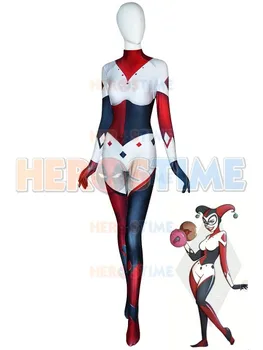 

Harley Quinn Costume Girl Female Cosplay Suit High Quality 3D Print Harley Quinn Costumes bodysuit
