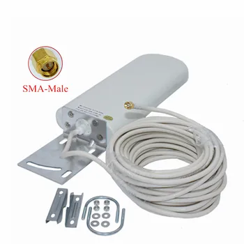 

3G 4G lte antennas SMA male 20-25dBi antena WiFi outdoor antenne 2.4Ghz antenna with 10m cable for Huawei ZTE router modem