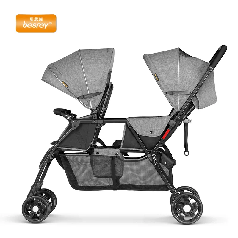 Babyfond Twin Baby Stroller High Quality Ultra-lightweight Carriage Double Car Child Can Sitting and Lying | Мать и ребенок