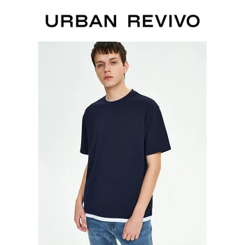

UR Spring New Men Basic Tee Solid Colour Round Neckline Short Sleeves T-shirt MF09R4MN2002