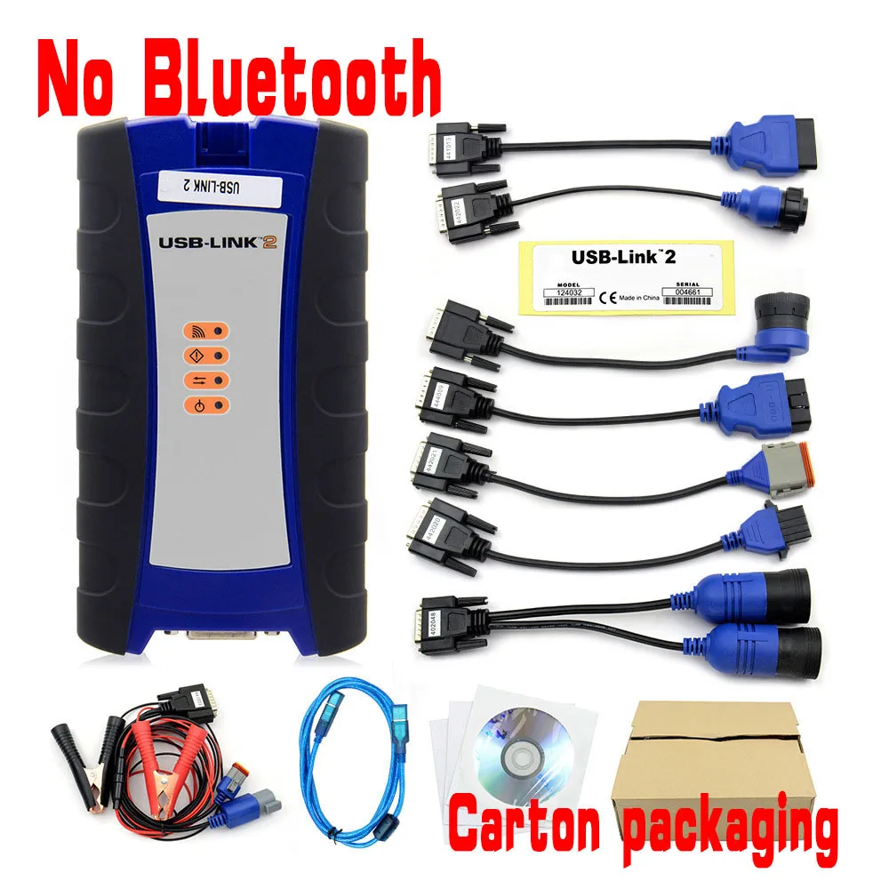 USB Bluetooth Diesel Truck Diagnostic Tool Truck OBD Fault Diagnostics Detector for NEXIQ 2 USB Link Truck Diagnostic Scanner engine temperature gauges Diagnostic Tools