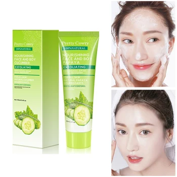 

Cucumber Body Exfoliating Cleaner Deep Cleansing Moisturizing Exfoliating Smooth Body Whitening Skin Care Cleaner E1