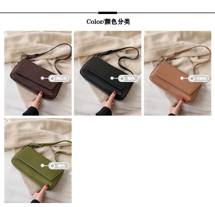 IVog New Arrival Everyday Female Small Black Messenger Crossbody Handbag Leather gg Fashion Hand Bags for Women