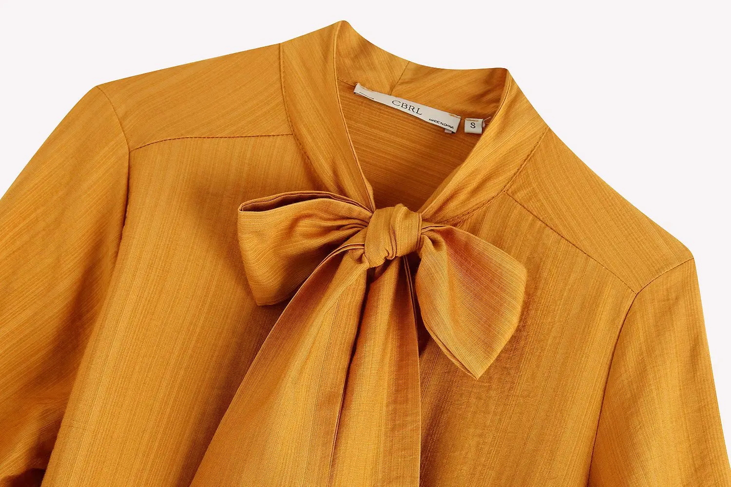 ZA Осенняя желтая рубашка с бантом Boho модная женская одежда Повседневная рубашка с коротким рукавом для отдыха путешествия