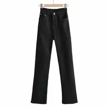 Black Bell Bottom Jeans Woman High Waist Pants Vintage Small Flare Jeans Black Denim Pants Bell Bottom Jeans Blue Trousers