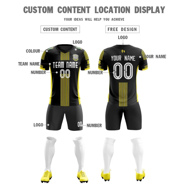 Custom Soccer Jersey Suit Sublimation Design Print Team Name Number  Football Match Training Shirt Men/Kids Multi-color Optional - AliExpress