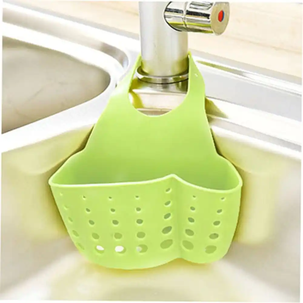 sponge drain storage hanging basket green household daily