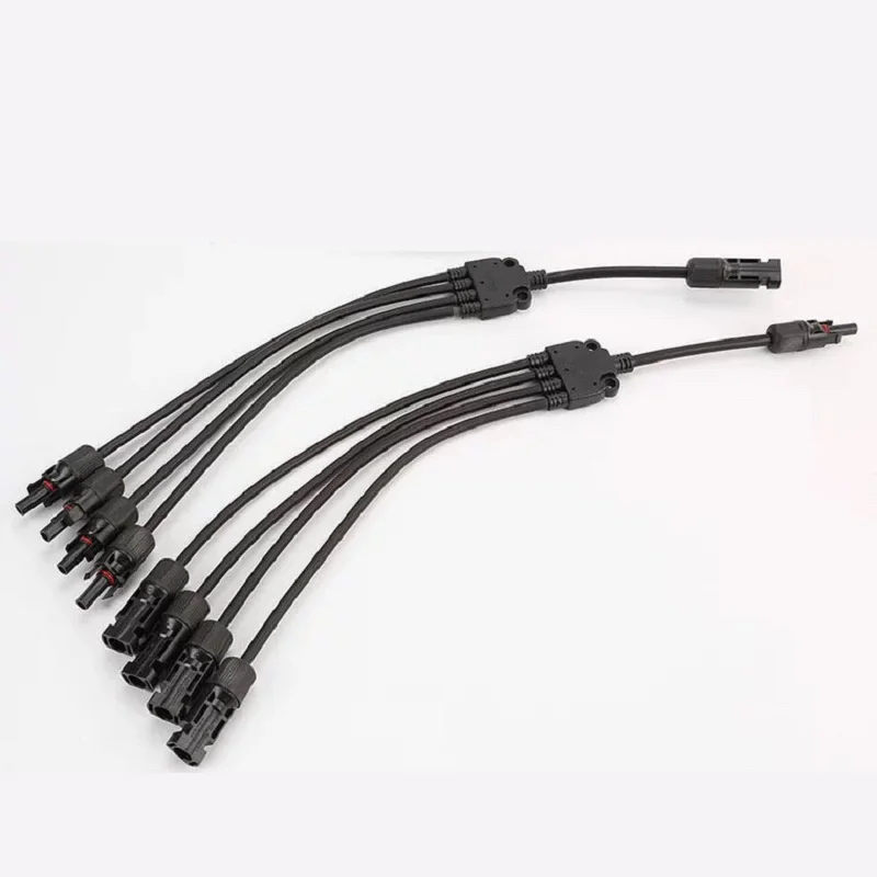 

1pairs Y 3y 4y Branch Parallel Connection Electrical Solar Connector Photovoltaic 30a 1000v 2pcs Solar Panel Cable Wire Connect