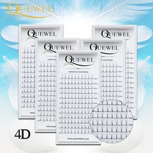 Русский объем предварительно сделанные вееры 4D накладные ресницы для наращивания Макияж Ресницы C/D скрученные ресницы корейские шелковые личные ресницы