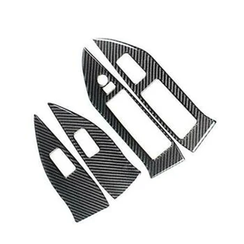 

for Subaru Forester 2013-2018 Car Real Carbon Fiber Door Window Lift Switch Button Cover Trim Frame Accessories