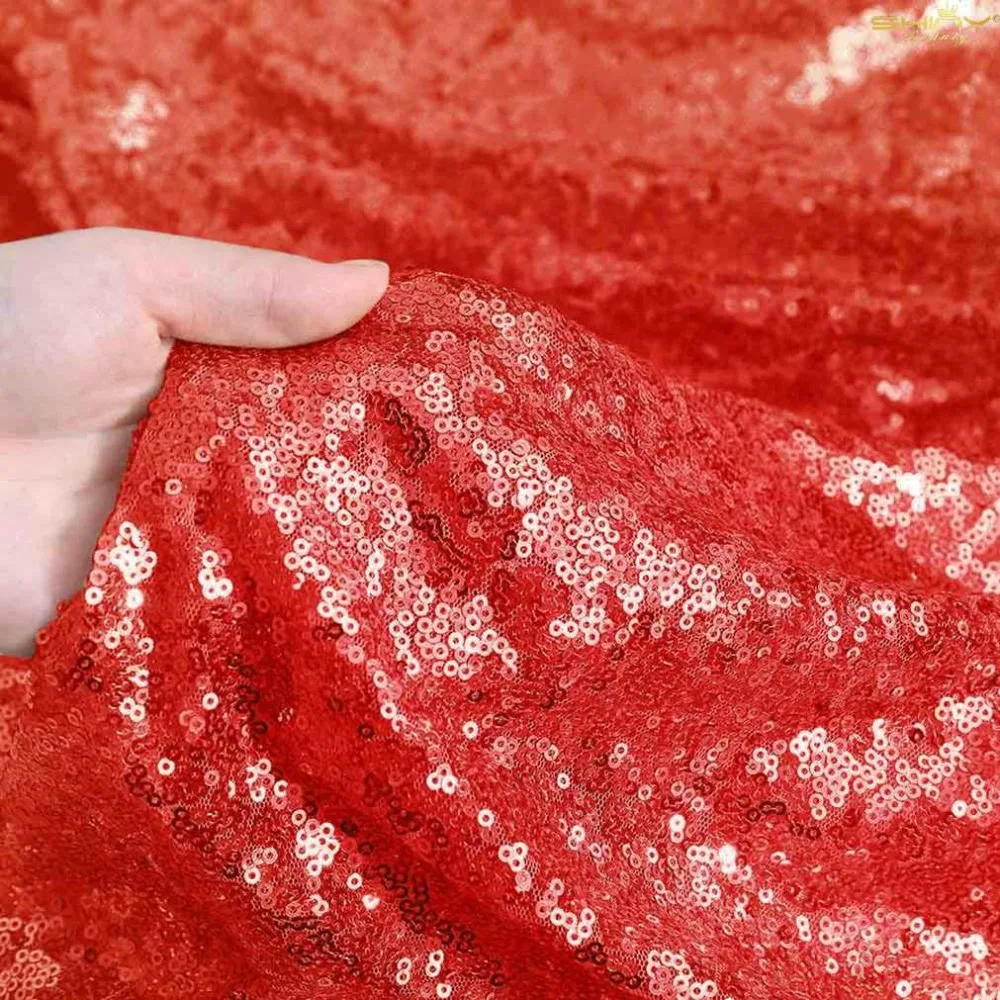 Tablecloth-Red-48Inch с блестками круглые блестящие скатерти, блестящая скатерть, свадебные Cover-M1017 с блестками