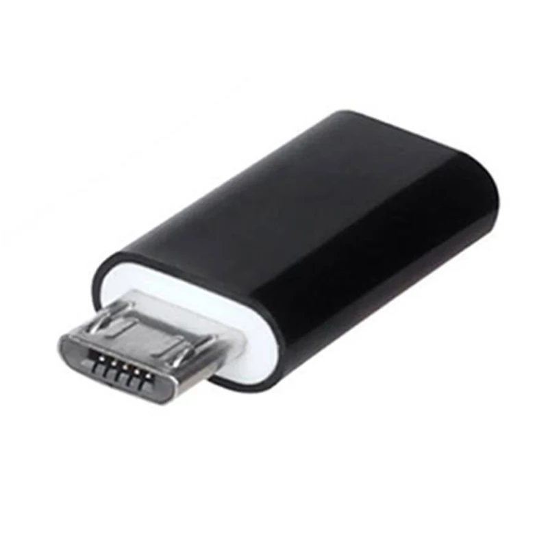 OTG Micro USB к type C Jack адаптер мини-телефон конвертер зарядный передающий данные 2в1 адаптер Micro USB A Tipo C сплиттер - Цвет: Черный