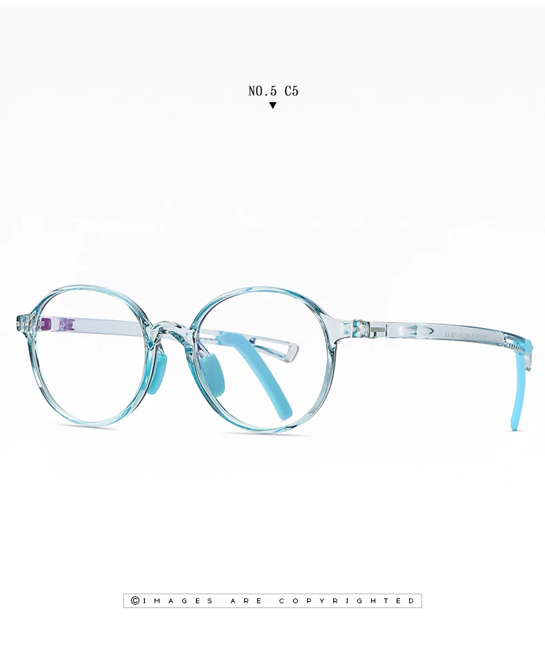 Round Anti Blue Light Glasses Children Silicone Soft Frame Goggles Plain Eyeglasses For Kids Boys Girls Frames UV400 Top Quality (24)