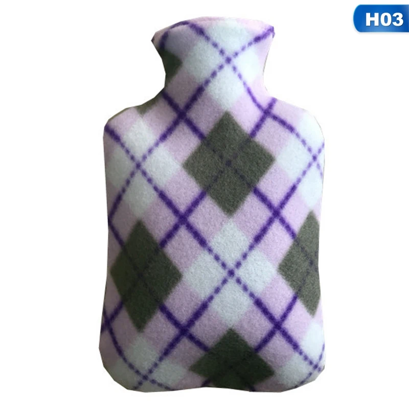 Large One Side Flannel Cloth Cover For 2000ML Hot Water Bottles Explosion-Proof Rubber Hot Water Bottle Removable