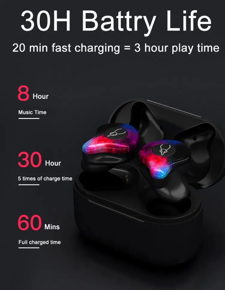 SabbatX12pro красочные 5,0 Bluetooth наушники оригинальные бинауральные звонки в уши спортивные мини наушники